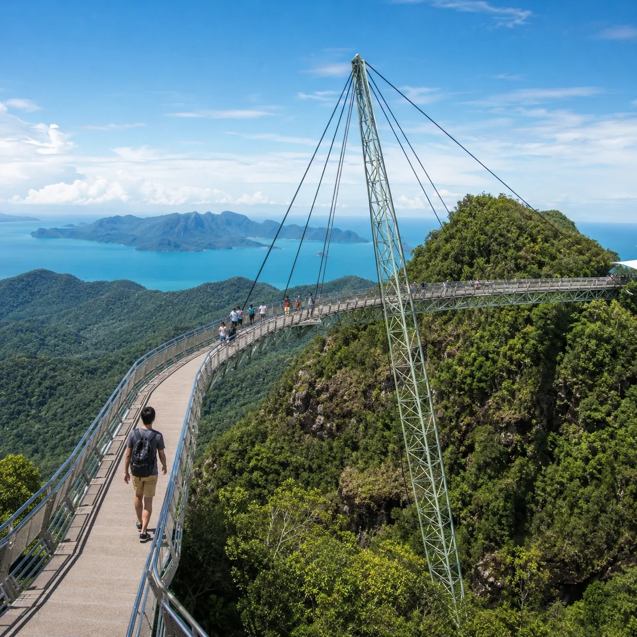 Langkawi sky bridge above forest