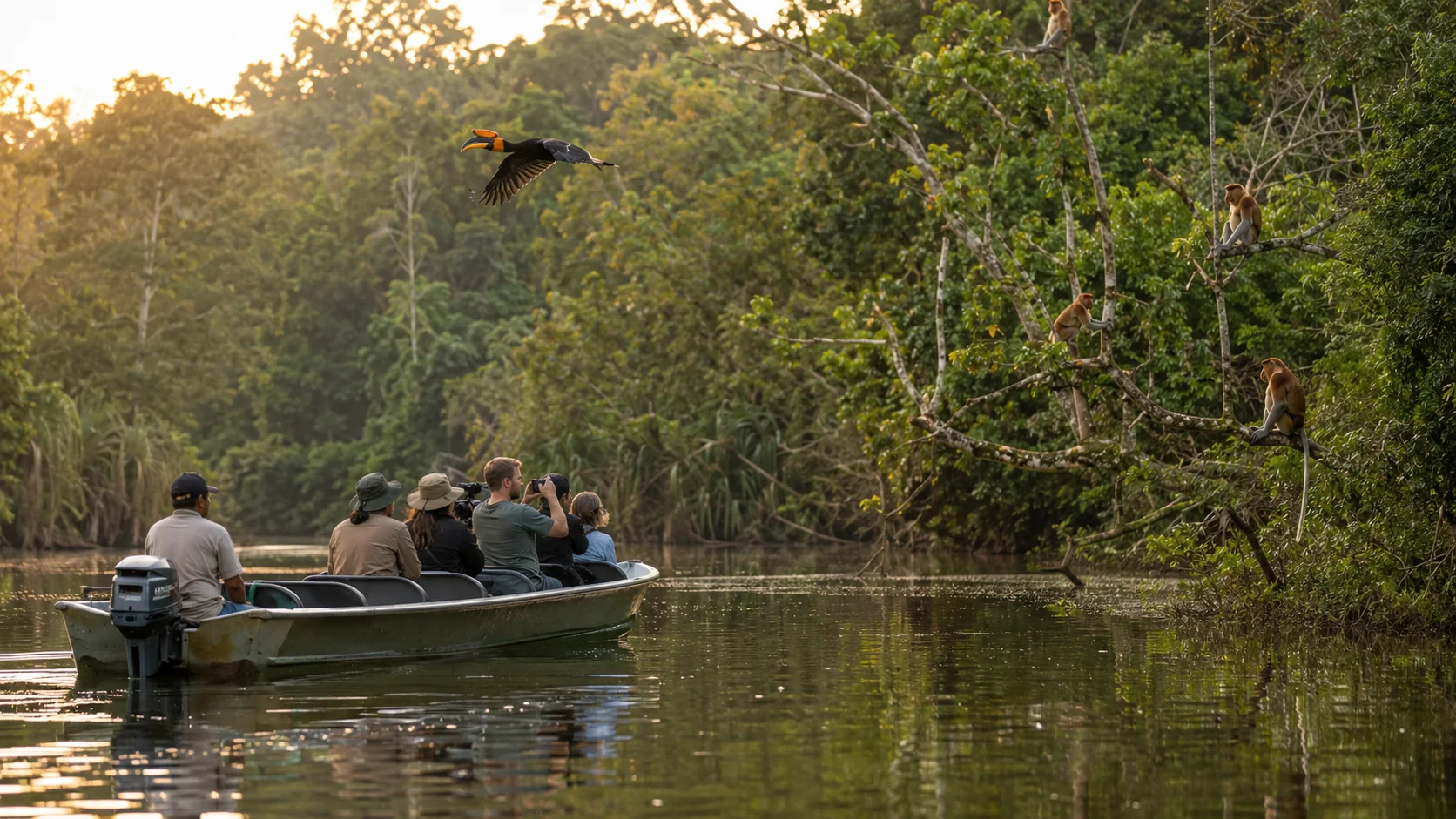 Kinabatangan River boat safari in Sabah